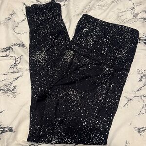 ZYIA Black Leggings with White Speckles